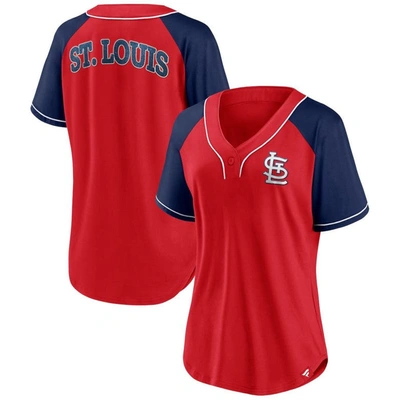 Fanatics Branded Red St. Louis Cardinals Ultimate Style Raglan V-neck T-shirt