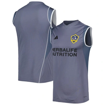 Adidas Originals Adidas Gray La Galaxy 2023 On-field Sleeveless Training Jersey