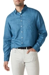 Rodd & Gunn Motion Linen Button-up Shirt In Seaport Blue