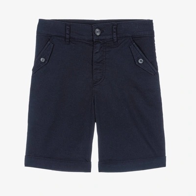 Tartine Et Chocolat Babies'  Boys Navy Blue Cotton Chino Shorts