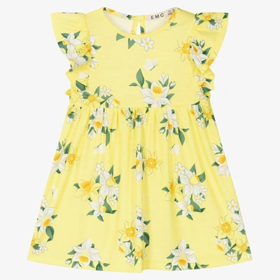 Everything Must Change Babies' Girls Yellow Jersey Daffodil Dress