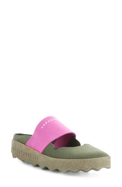 Asportuguesas By Fly London Cana Slide Sandal In 001 Military Green O