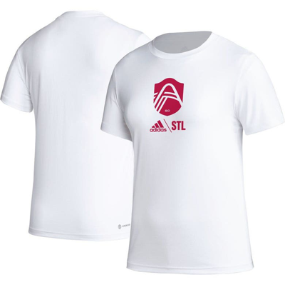 Adidas Originals Adidas White St. Louis City Sc Aeroready Club Icon T-shirt