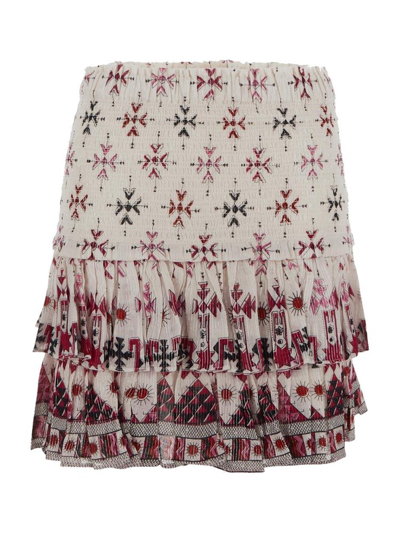 Isabel Marant Étoile Naomi Tiered Skirt In White