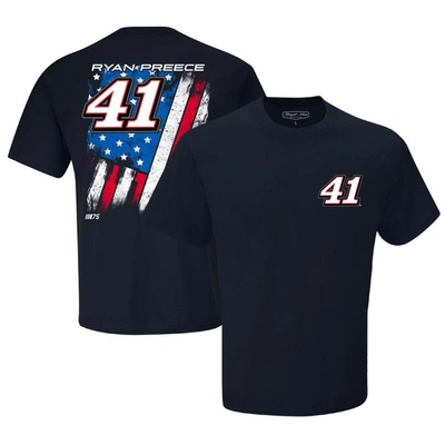 Stewart-haas Racing Team Collection Navy Ryan Preece Exclusive Tonal Flag T-shirt