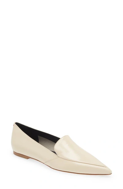 Aeyde Martha Pointed Toe Flat In Creamy