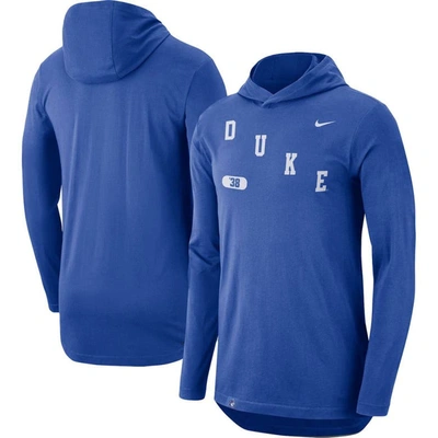 Nike Royal Duke Blue Devils Team Performance Long Sleeve Hoodie T-shirt
