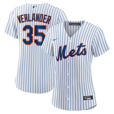 Nike Justin Verlander White/royal New York Mets Home Replica Player Jersey