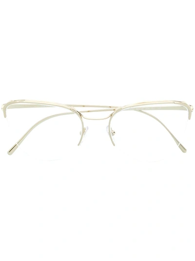 Prada Eyewear Cat Eye Glasses - Metallic