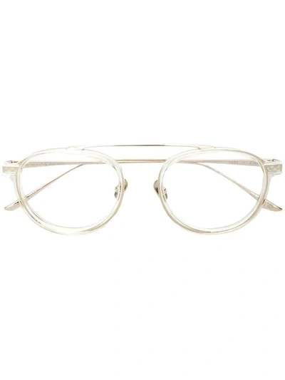 Leisure Society Classic Aviator Glasses In Nude & Neutrals