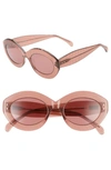 Alaïa Enhanced Femininity Nude Oval Sunglasses