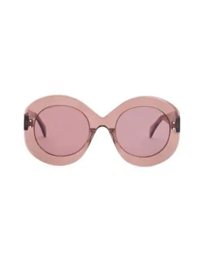 Alaïa Enhanced Femininity Nude Round Sunglasses