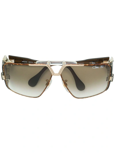 Cazal Geometric Shaped Sunglasses In Brown