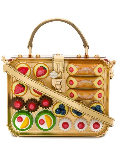 Dolce & Gabbana Dolce Box Shoulder Bag In Multicolor