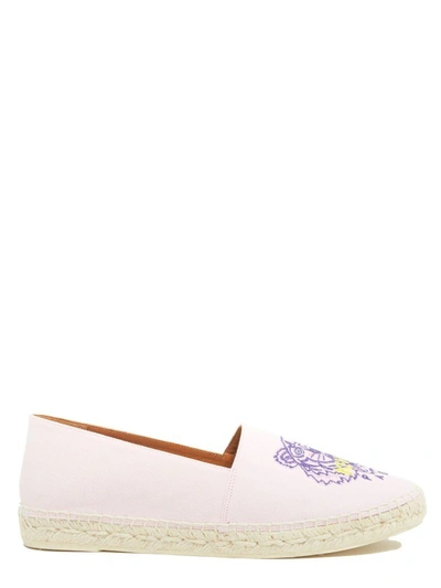 Kenzo Tiger-embroidered Canvas Espadrilles In White