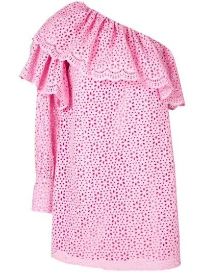 Msgm Broderie Anglaise Dress In Pink