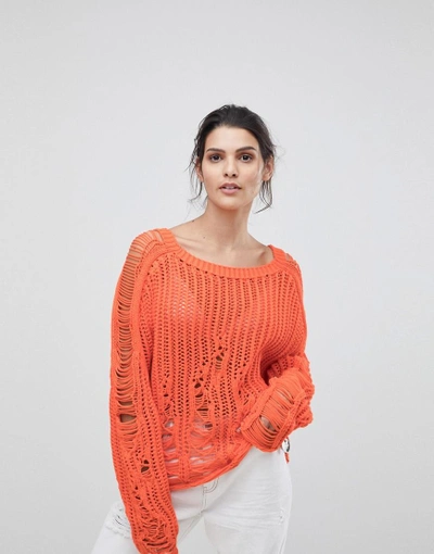 Diesel Laddered Knit - Orange