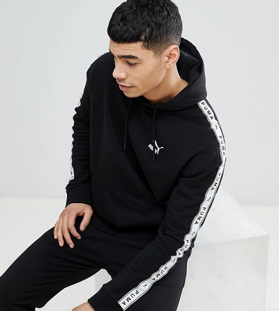 Puma Pullover Hoodie With Taped Side Stripe In Black Exclusive To Asos Black ModeSens
