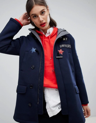 Emporio Armani My Universe Bonded Duffle Coat Navy ModeSens