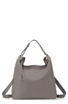 Allsaints Kita Convertible Leather Backpack In Storm Grey