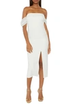 Likely Paz Off The Shoulder Midi Dress In White