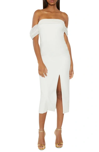 Likely Paz Off The Shoulder Midi Dress In White