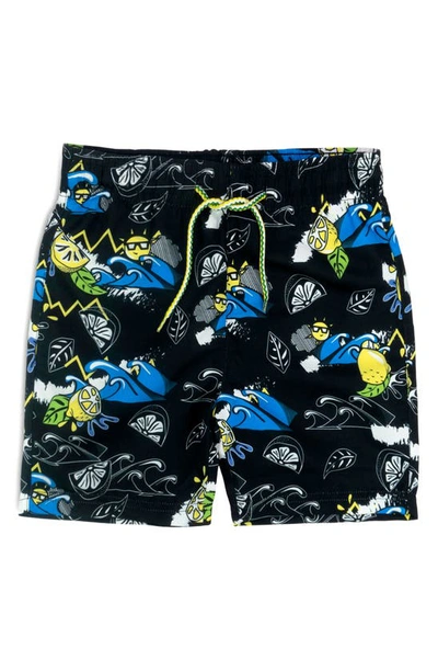 Appaman Kids' Little Boy's & Boy's Printed Swim Trunks In Lemon Chill