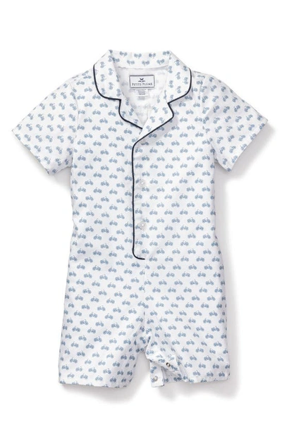 Petite Plume Baby Boy's Bicyclette Summer Romper In White