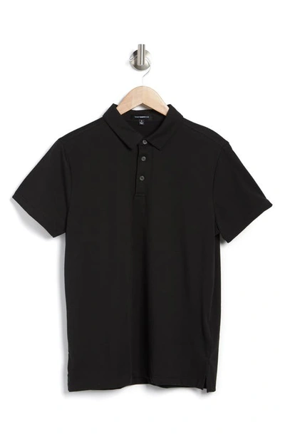 Westzeroone Boston Cotton Blend Polo In Black