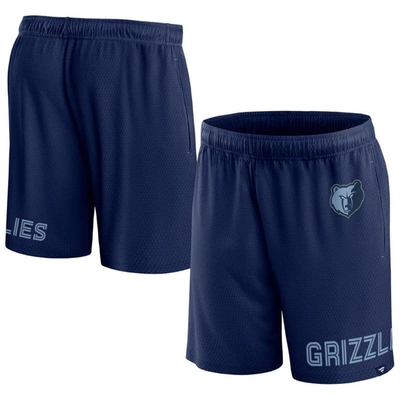 Fanatics Branded Navy Memphis Grizzlies Free Throw Mesh Shorts