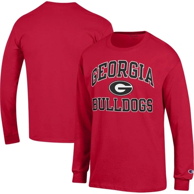Champion Red Georgia Bulldogs High Motor Long Sleeve T-shirt