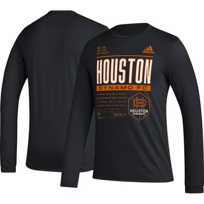 Adidas Originals Adidas Black Houston Dynamo Fc Club Dna Long Sleeve T-shirt