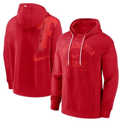Nike Red Philadelphia Phillies Statement Ball Game Pullover Hoodie