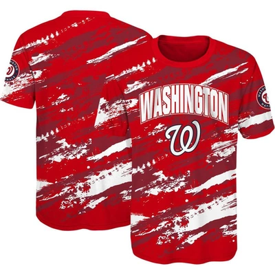 Outerstuff Kids' Youth Red Washington Nationals Stealing Home T-shirt
