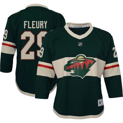 Outerstuff Kids' Youth Marc-andre Fleury Green Minnesota Wild Replica Player Jersey