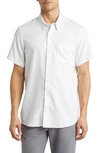 Travismathew Little Leary Cotton Button-up Shirt In Heather Light Grey