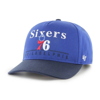 47 ' Royal/black Philadelphia 76ers Super Hitch Adjustable Hat