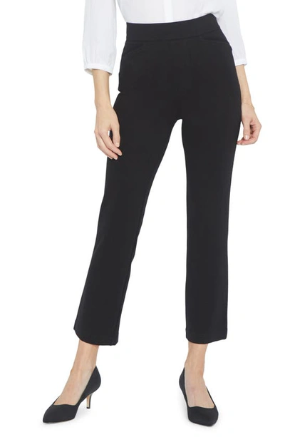 Nydj Crop Straight Leg Pants In Black