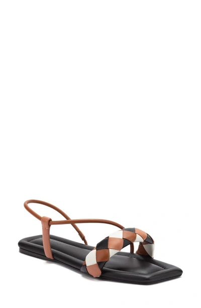 Mercedes Castillo Thalia Nappa Leather Sandal In Black/multi