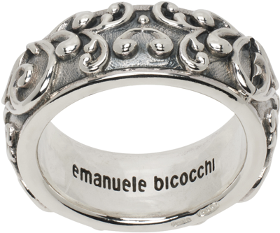 Emanuele Bicocchi Arabesque 大号指环戒指 In Silver