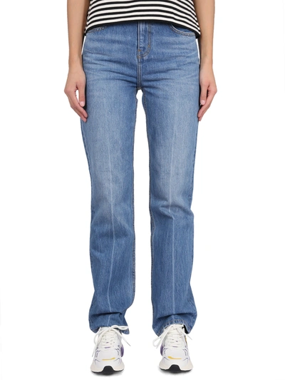 Tory Burch Medium Waist Slim Jeans In Blue