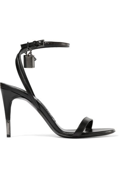 Tom Ford Leather Sandals In Llack | ModeSens