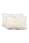 Natural New Zealand 12x20 Genuine Sheepskin Pillow In