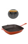 Berghoff Neo 2-piece Cast Iron Grill Set In Orange