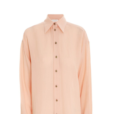 Zimmermann Wonderland Ramie Shirt In Pink