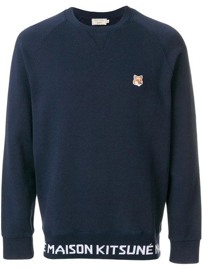 Maison Kitsuné Navy Fox Head Sweatshirt