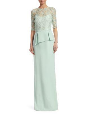 teri jon peplum gown