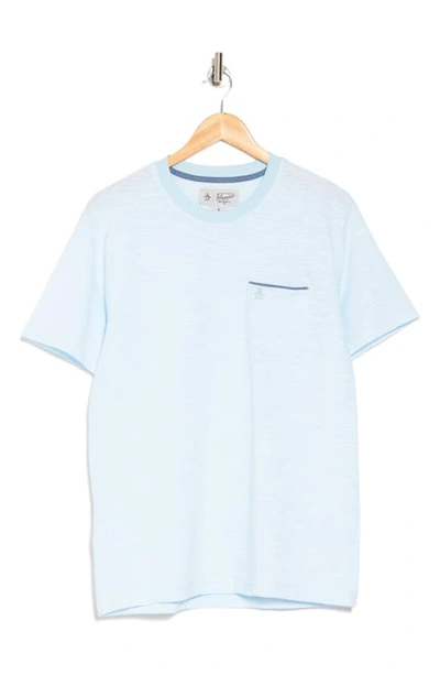 Original Penguin Knit Stripe Tee In Omphalodes