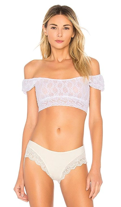 Only Hearts Off Shoulder Crop In White
