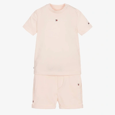 Tommy Hilfiger Baby Girls Pink Cotton Shorts Set